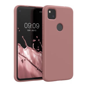 Husa Kwmobile pentru Google Pixel 4a, Roz, Silicon, KWM000011JE037C - Img 1