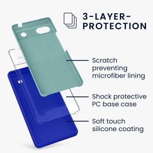 Husa Kwmobile pentru Google Pixel 6a, Albastru, Silicon, KWM000015FZ055C - Img 6