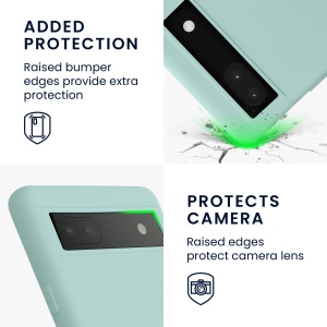 Husa Kwmobile pentru Google Pixel 6a, Verde deschis, Silicon, KWM000015OO017C - Img 4