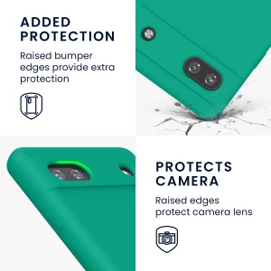 Husa Kwmobile pentru Google Pixel 6a, Verde, Silicon, KWM000015FZ058C - Img 4