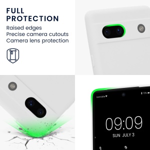 Husa Kwmobile pentru Google Pixel 7a, Alb, Silicon, KWM000019YF015C - Img 3
