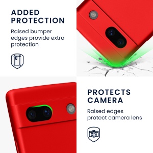 Husa Kwmobile pentru Google Pixel 7a, Rosu, Silicon, KWM000019YG012C - Img 4