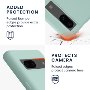 Husa Kwmobile pentru Google Pixel 7a, Verde deschis, Silicon, 61614.200 - Img 3