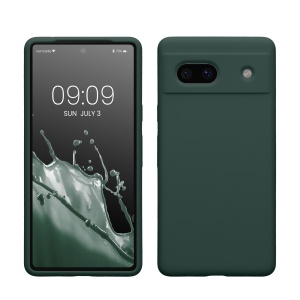 Husa Kwmobile pentru Google Pixel 7a, Verde inchis, Silicon, KWM000019YE035C - Img 1
