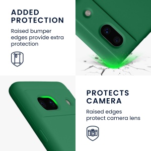 Husa Kwmobile pentru Google Pixel 7a, Verde, Silicon, KWM000019YE020C - Img 5