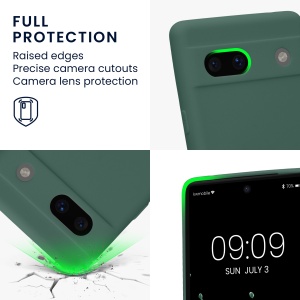 Husa Kwmobile pentru Google Pixel 7a, Verde, Silicon, KWM000019YF029C - Img 4