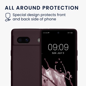 Husa Kwmobile pentru Google Pixel 7a, Visiniu, Silicon, KWM000019YG009C - Img 10