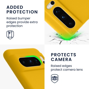 Husa Kwmobile pentru Google Pixel 8 Pro, Galben, Silicon, 61854.165 - Img 4