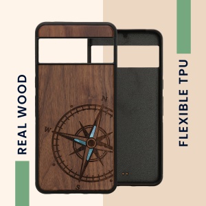 Husa Kwmobile pentru Google Pixel 8 Pro, Maro/Albastru, Lemn, KWM0000209C003C - Img 5