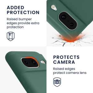 Husa Kwmobile pentru Google Pixel 8, Verde, Silicon, KWM0000208F018C - Img 3