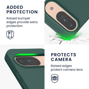 Husa Kwmobile pentru Google Pixel 9/Pixel 9 Pro, Verde, Silicon, KWM000020PI021C - Img 4
