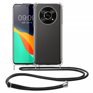 Husa Kwmobile pentru Honor Magic 4 Lite 5G, Silicon, Transparent/Negru, 58581.01 - Img 2