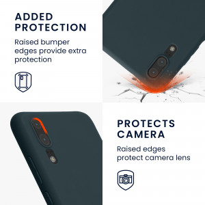 Husa kwmobile pentru Huawei P20, Silicon, Albastru, 44212.202 - Img 4