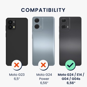 Husa Kwmobile pentru Motorola Moto G24/Moto E14/Moto G04, Gri, Silicon, KWM000022RQ003C - Img 6