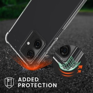 Husa Kwmobile pentru Motorola Moto G54, Transparent/Negru, Silicon, KWM000022NG001C - Img 5