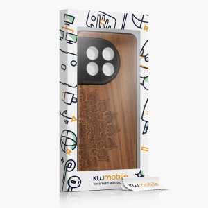 Husa Kwmobile pentru OnePlus 11, Maro, Lemn/Silicon, 60791.02 - Img 7