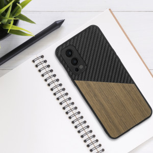 Husa Kwmobile pentru OnePlus Nord 2 5G, Lemn, Maro/Negru, 57498.01 - Img 3