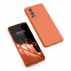 Husa Kwmobile pentru OnePlus Nord 2 5G, Silicon, Portocaliu, 56070.203 - Img 2