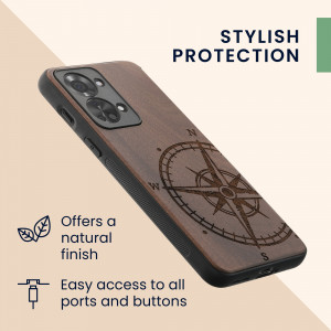 Husa Kwmobile pentru OnePlus Nord 2T, Lemn, Maro, 58767.01 - Img 7
