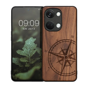 Husa Kwmobile pentru OnePlus Nord 3 5G, Maro, Lemn/Silicon, 61771.01 - Img 2