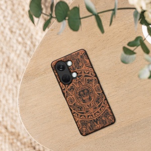 Husa Kwmobile pentru OnePlus Nord 3 5G, Maro/Negru, Lemn, KWM0000204Y002C - Img 5