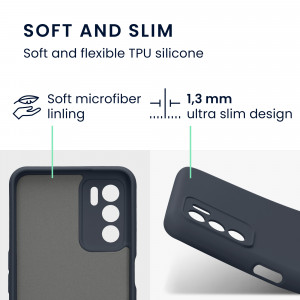 Husa Kwmobile pentru OPPO A16/A16s, Silicon, Negru, 57572.47 - Img 3