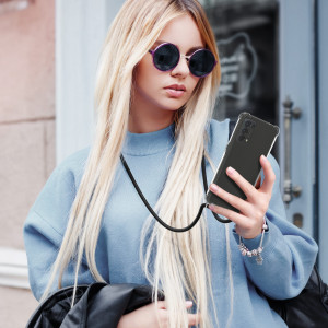 Husa Kwmobile pentru OPPO Find X3 Lite, Silicon, Transparent/Negru, 57264.01 - Img 3