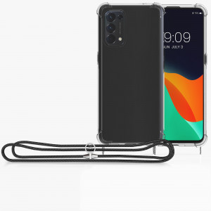 Husa Kwmobile pentru OPPO Find X3 Lite, Silicon, Transparent/Negru, 57264.01 - Img 8