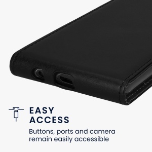 Husa Kwmobile pentru Samsung Galaxy A12, Negru, Piele ecologica/Silicon, KWM000021VO001C - Img 3