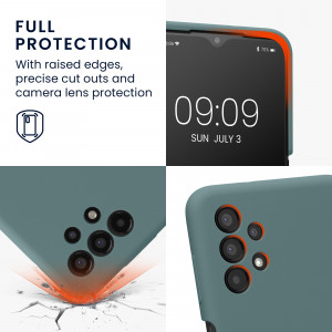 Husa Kwmobile pentru Samsung Galaxy A13, Silicon, Verde, 57832.171 - Img 4