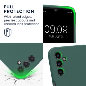 Husa Kwmobile pentru Samsung Galaxy A14 5G, Verde, Silicon, KWM000018GD032C - Img 3