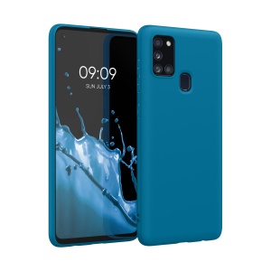 Husa Kwmobile pentru Samsung Galaxy A21s, Albastru, Silicon, KWM000011GI021C - Img 1