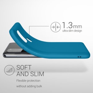 Husa Kwmobile pentru Samsung Galaxy A21s, Albastru, Silicon, KWM000011GI021C - Img 7