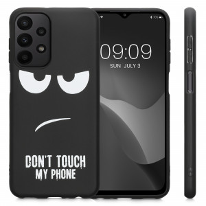 Husa Kwmobile pentru Samsung Galaxy A23, Silicon, Negru/Alb, 58242.01 - Img 2