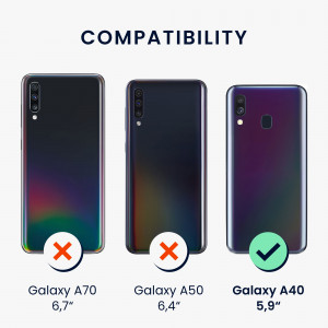 Husa Kwmobile pentru Samsung Galaxy A40, Silicon, Albastru, 48547.202 - Img 5