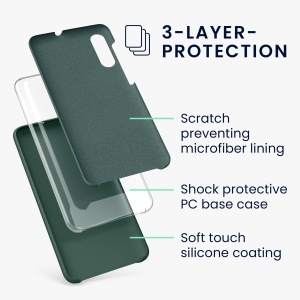 Husa Kwmobile pentru Samsung Galaxy A50, Verde, Silicon, KWM0000102C032C - Img 6