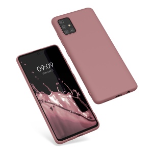 Husa Kwmobile pentru Samsung Galaxy A51, Roz deschis, Silicon, KWM000010YZ058C - Img 2