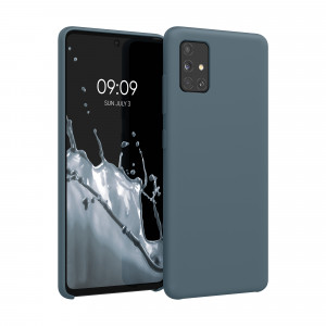 Husa Kwmobile pentru Samsung Galaxy A51, Silicon, Albastru, 51197.202 - Img 1