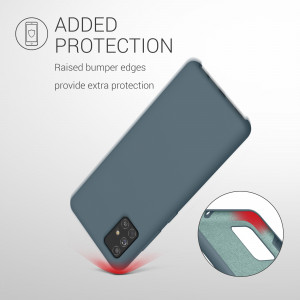 Husa Kwmobile pentru Samsung Galaxy A51, Silicon, Albastru, 51197.202 - Img 6