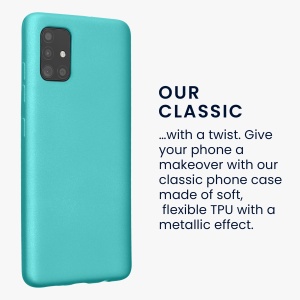 Husa Kwmobile pentru Samsung Galaxy A51, Verde deschis, Silicon, KWM000010ZE016C - Img 3
