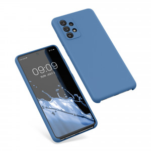 Husa Kwmobile pentru Samsung Galaxy A52/Galaxy A52 5G/Galaxy A52s 5G, Silicon, Albastru, 54347.112 - Img 2