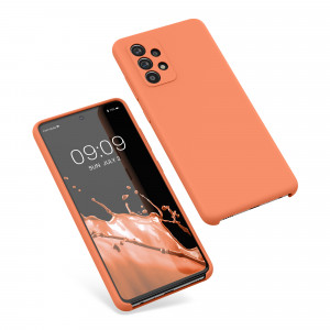 Husa Kwmobile pentru Samsung Galaxy A52/Galaxy A52 5G/Galaxy A52s 5G, Silicon, Portocaliu, 54347.203 - Img 2