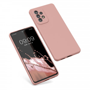 Husa Kwmobile pentru Samsung Galaxy A53 5G, Silicon, Rose Gold, 57835.237 - Img 2