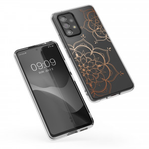 Husa Kwmobile pentru Samsung Galaxy A53 5G, Silicon, Transparent/Rose Gold, 58800.02 - Img 2