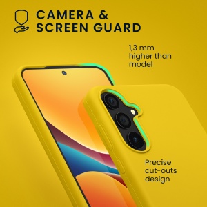 Husa Kwmobile pentru Samsung Galaxy A55, Galben, Silicon, KWM000021ME010C - Img 6