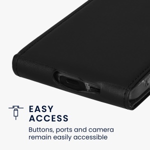 Husa Kwmobile pentru Samsung Galaxy A55, Negru, Piele ecologica, KWM000021OP001C - Img 4