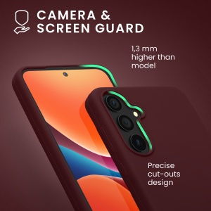 Husa Kwmobile pentru Samsung Galaxy A55, Visiniu, Silicon, KWM000021ME014C - Img 6