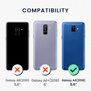 Husa Kwmobile pentru Samsung Galaxy A6 (2018), Silicon, Albastru, 46374.64 - Img 6
