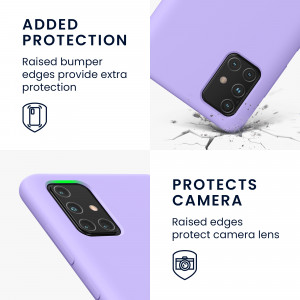 Husa Kwmobile pentru Samsung Galaxy A71, Silicon, Mov, 51209.222 - Img 4