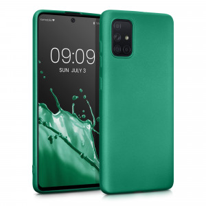 Husa Kwmobile pentru Samsung Galaxy A71, Silicon, Verde, 51213.170 - Img 1